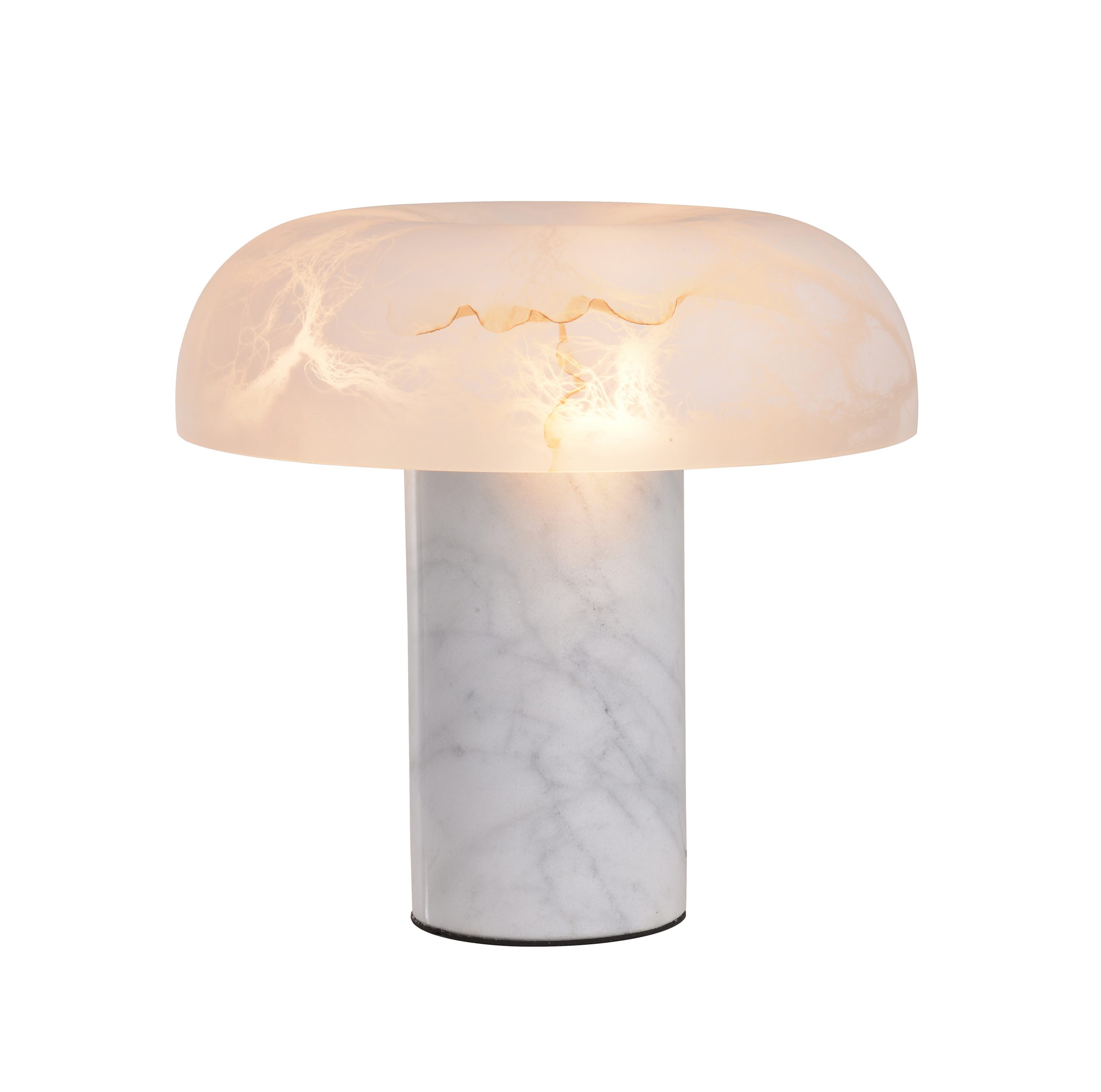 Dekoratiivne seente alabaster laualamp