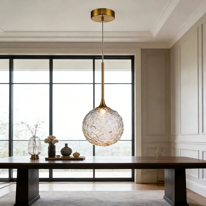 Small Single Glass Ball Led Pendant